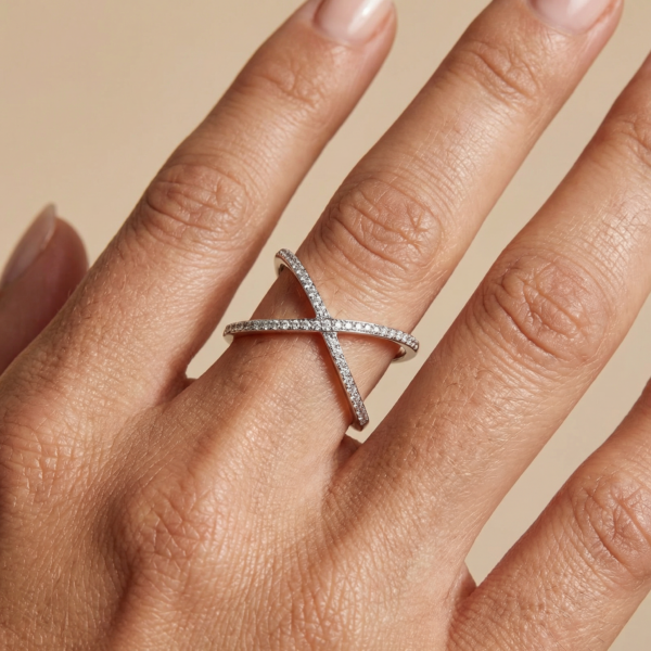 Alternative view of Ring „Xena“ aus 925er Sterling Silber mit Zirkonia