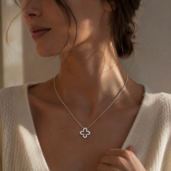 Kette "Flore" aus 925 Sterling Silber mit Zirkonia