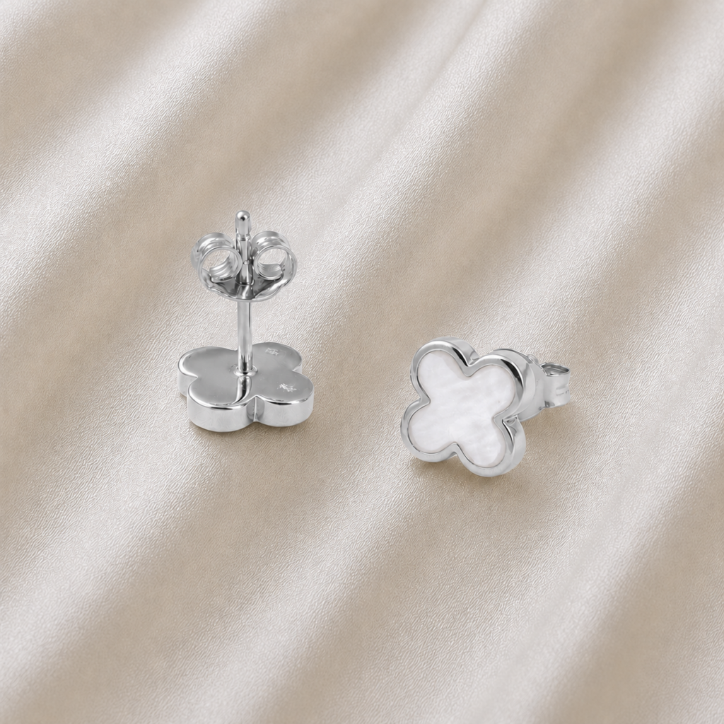 Ohrstecker „New York“ (klein) aus 925er Sterling Silber mit Perlmutt