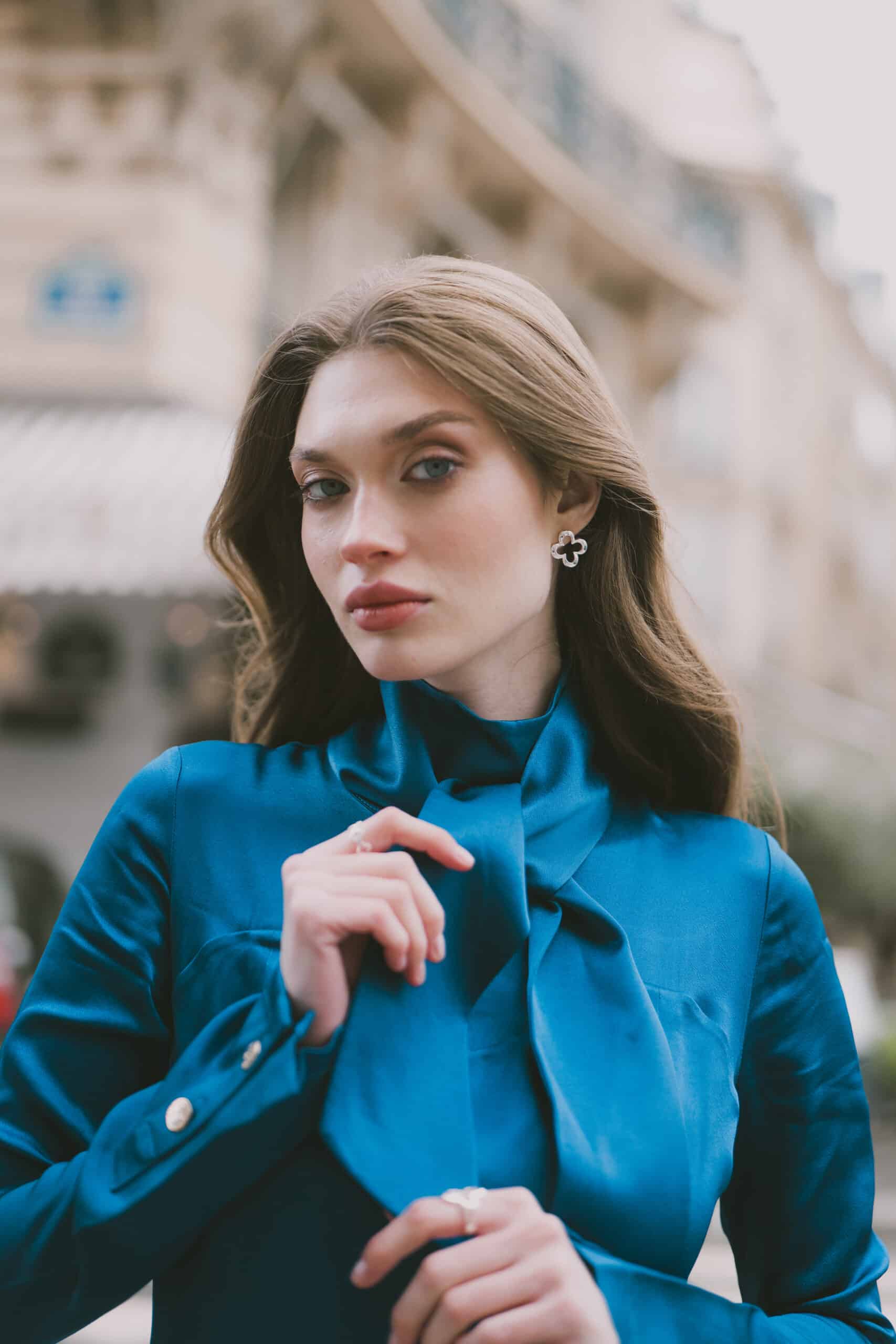 Ohrringe Kleeblatt Sister Flore 925 Sterling Silber – Bild 2