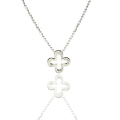 Kette Kleeblatt Flore 925 Sterling Silber Zirkonia