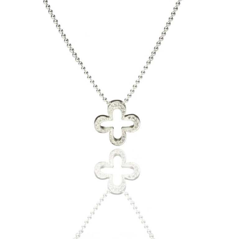 Kette "Flore" aus 925 Sterling Silber mit Zirkonia