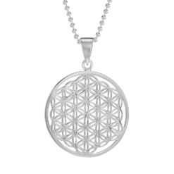 Alternative view of Kette Blume des Lebens 925 Sterling Silber