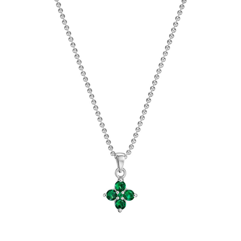 Alternative view of Kette "Lore" aus 925 Sterling Silber, grüner Zirkonia