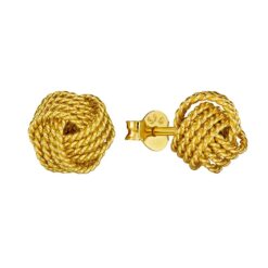 Ohrringe Knoten Eva 925 Sterling Silber goldplattiert