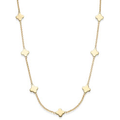 Kette Kleeblatt Adonia 925 Sterling Silber goldplattiert