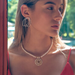 Alternative view of Perlenkette Hanna 925 Sterling Silber goldplattiert