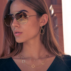 Alternative view of Kette Zana 925 Sterling Silber goldplattiert Zirkonia