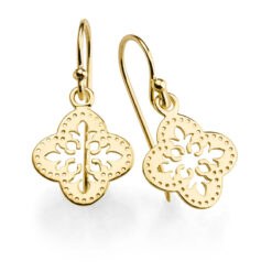 OHRRINGE KLEEBLATT SALVADOR 925′ GOLDPLATTIERT