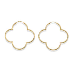 Creolen Kleeblatt Adriana 925 Sterling Silber goldplattiert