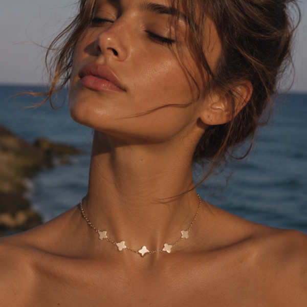 Alternative view of Chokerkette "Adonia" aus 925 Sterling Silber, goldplattiert