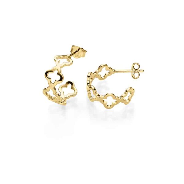 Creolen „Sarah“ (klein) aus 925 Sterling Silber, goldplattiert