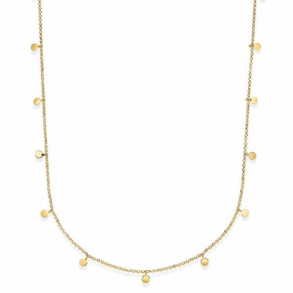 Kette „Alina“ aus 925 Sterling Silber, goldplattiert, lang