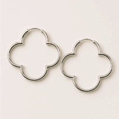 Alternative view of Creolen Kleeblatt Columbiana 925 Sterling Silber