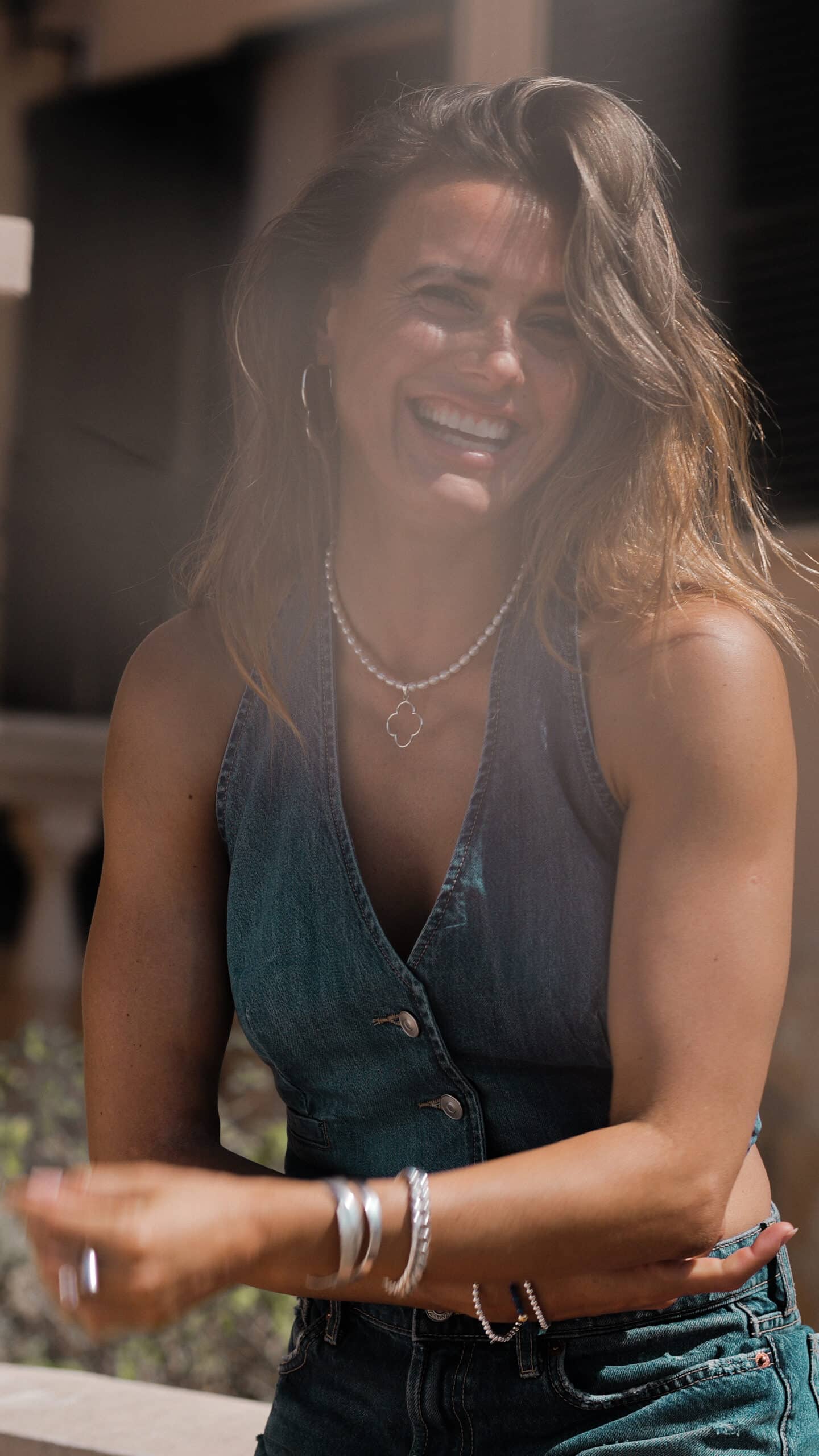 Columbiana Mini Kugelkette Süsswasserperlen mit 925 Sterling Silber