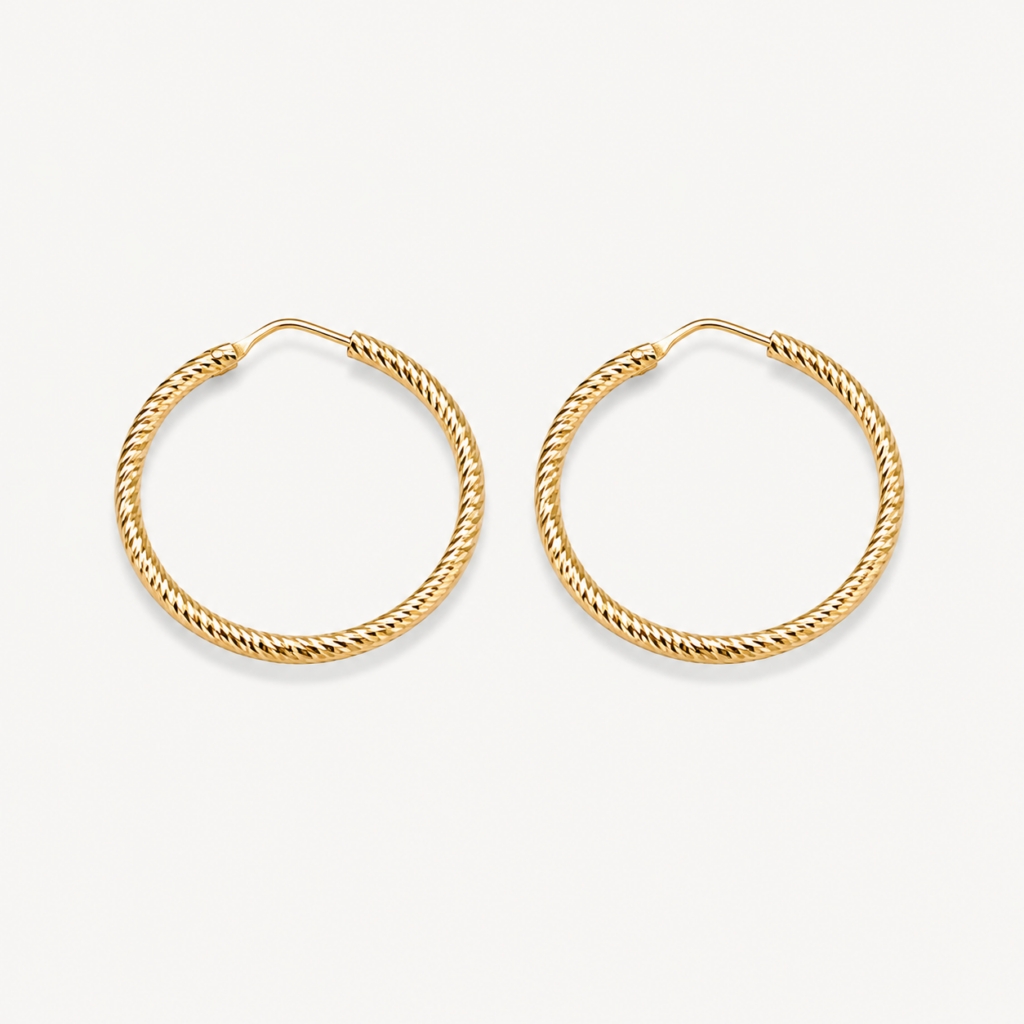 Creolen "London" aus 925 Sterling Silber, goldplattiert