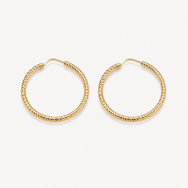 Creolen "London" aus 925 Sterling Silber, goldplattiert