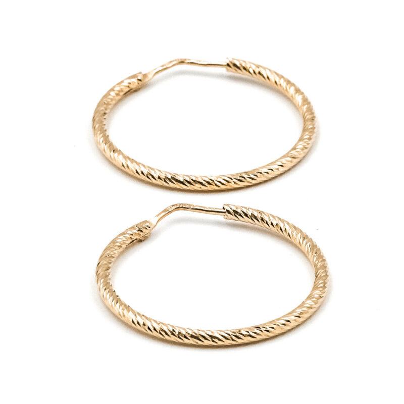 Creolen "London" aus 925 Sterling Silber, goldplattiert