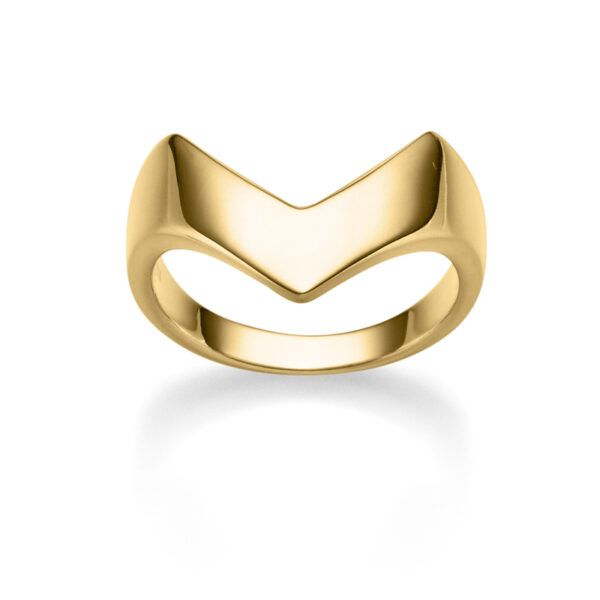 Ring "Valeria" aus 925 Sterling Silber, goldplattiert