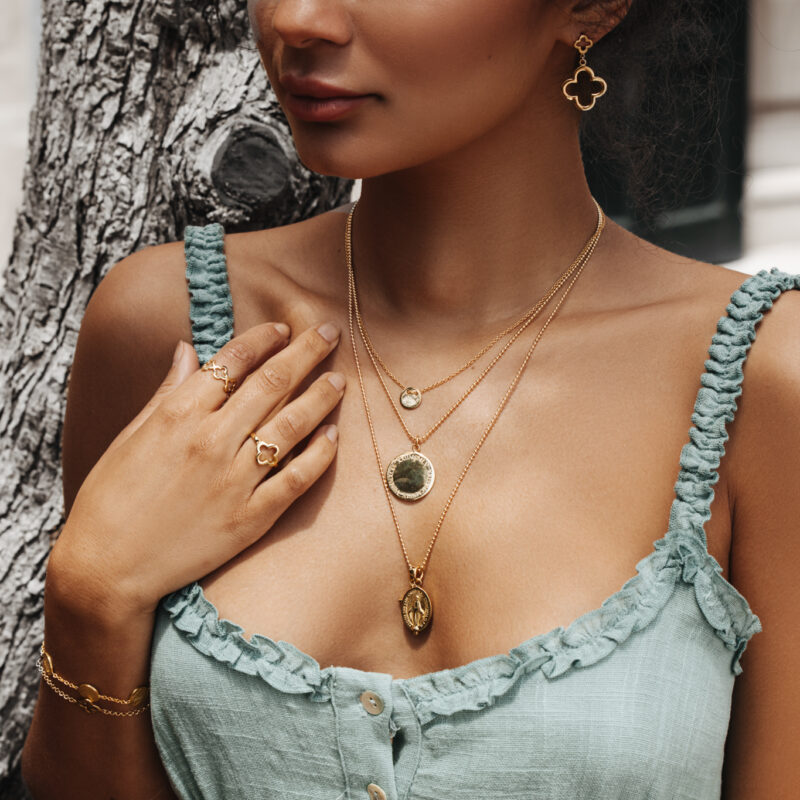 Alternative view of Kette „Aylin“ aus 925 Sterling Silber, goldplattiert, mit Gravur