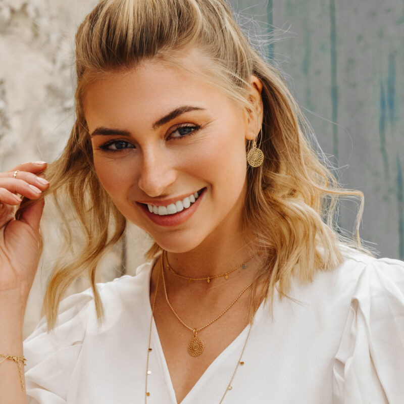 Alternative view of Ohrringe "Ida" aus 925 Sterling Silber, goldplattiert