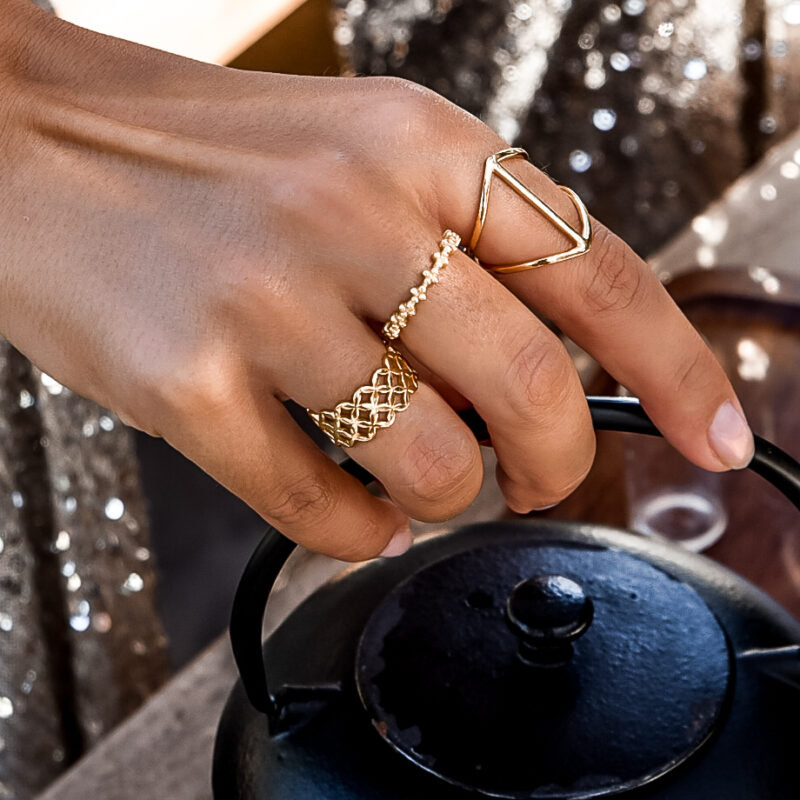 Alternative view of Ring "Lorca" 925 Sterling Silber, goldplattiert