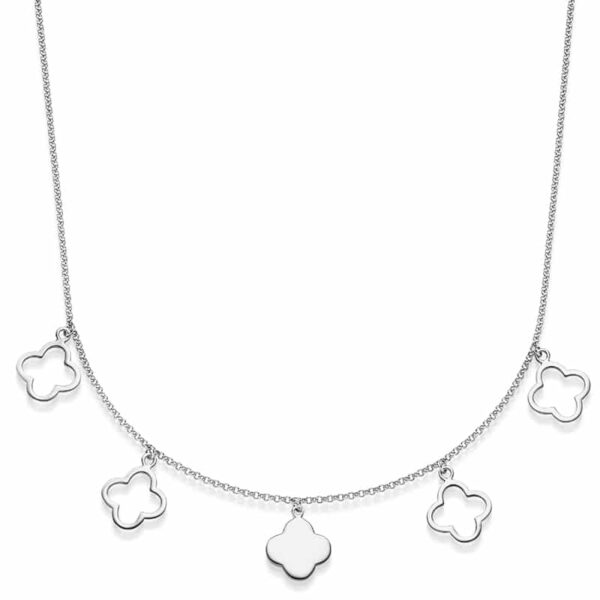 Kette Kleeblatt Mykonos 925 Sterling Silber