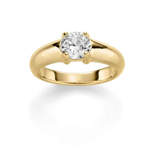 Ring "Lina" aus 925 Sterling Silber, goldplattiert mit Zirkonia