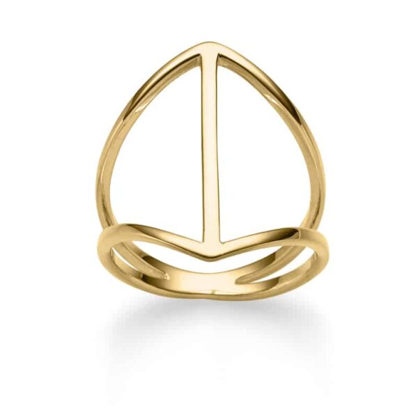 Ring" Bardos" aus 925 Sterling Silber, goldplattiert