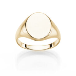 Siegelring Troja 925 Sterling Silber goldplattiert inkl. Gravur