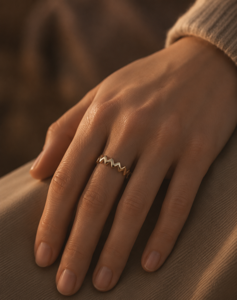 Ring "Atzaro" aus 925 Sterling Silber, goldplattiert
