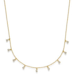 Kette Zana 925 Sterling Silber goldplattiert Zirkonia