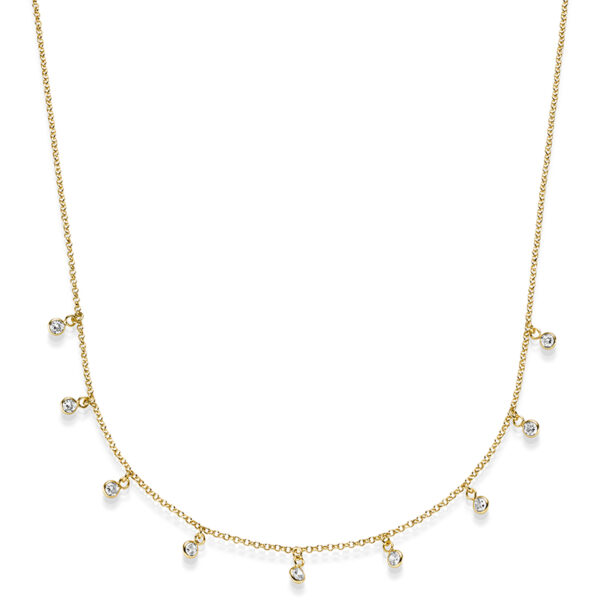 Halskette „Zana“ aus 925er Sterling Silber, goldplattiert, mit Zirkonia