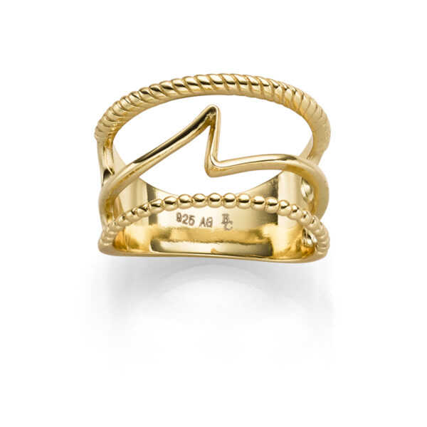 Ring Blanca 925 Sterling Silber goldplattiert