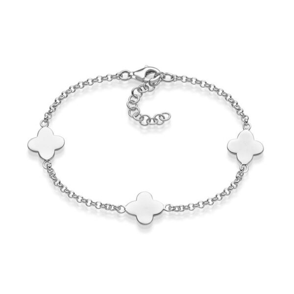 Armband „Adonia“ mit 3er-Blumenmotiv aus 925er Sterling Silber