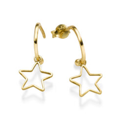 Ohrringe Estrella II 925 Sterling Silber goldplattiert
