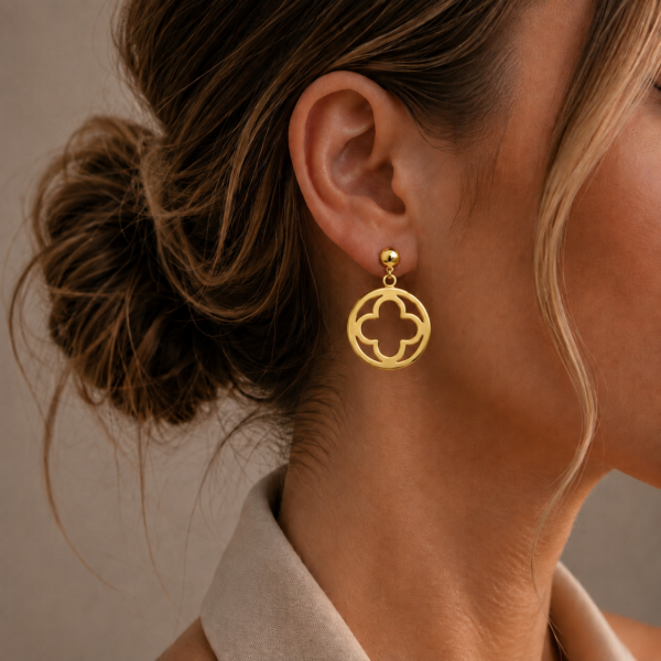Ohrringe "Bilbao" aus 925 Sterling Silber, goldplattiert