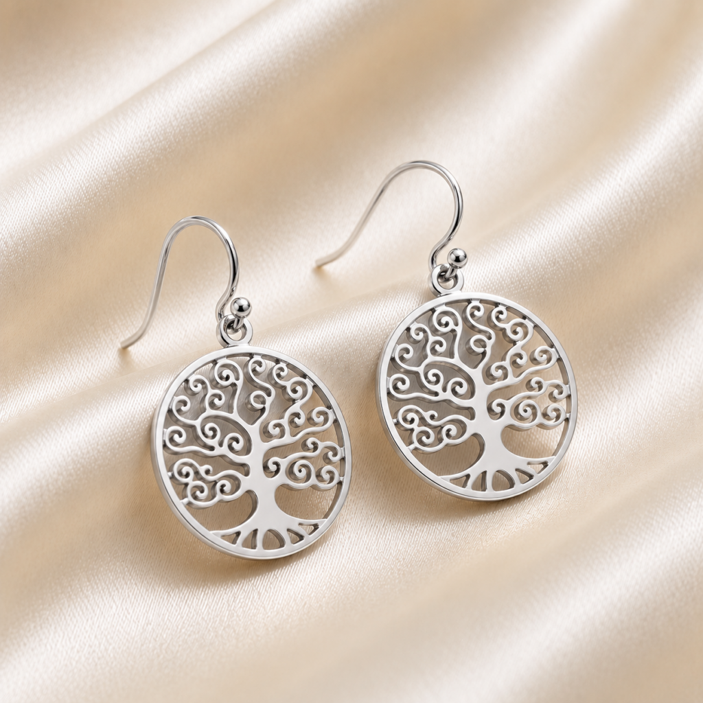 Ohrringe "Arbora Baum des Lebens" aus 925 Sterling Silber