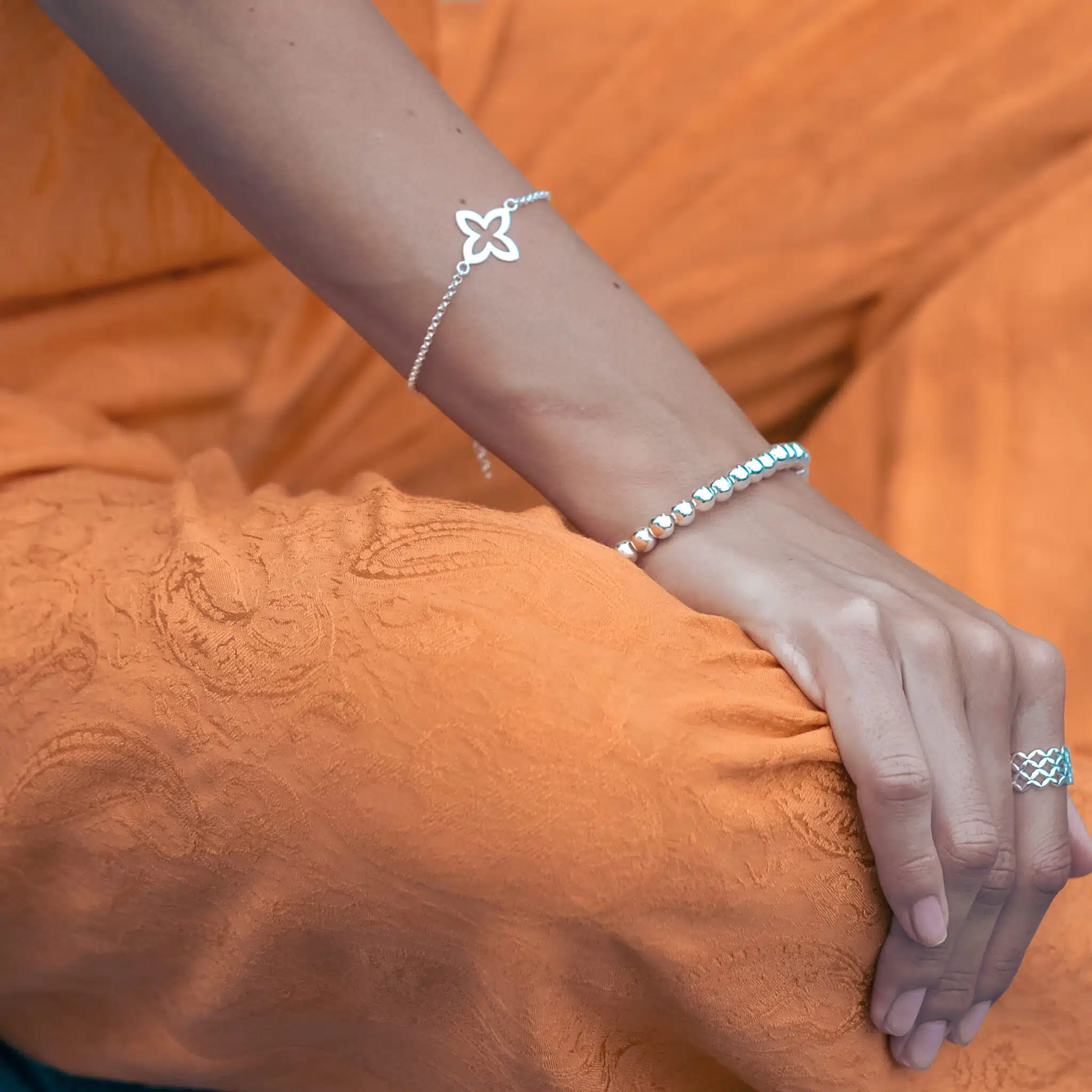 Alternative view of Armband "Coslada" 1er-Blumenmotiv aus 925er Sterling Silber