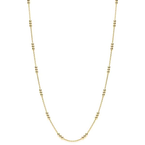 3er-Kugelkette aus 925 Sterling Silber, goldplattiert