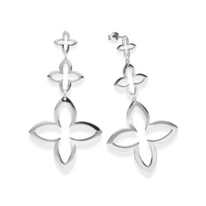 Ohrringe "Coslada" mit 3er-Blütenmotiv aus 925er Sterling Silber