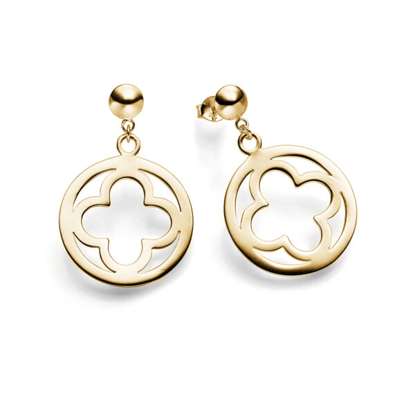 Ohrringe "Bilbao" aus 925 Sterling Silber, goldplattiert