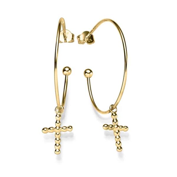 Ohrringe "Maradonna" aus 925 Sterling Silber, goldplattiert