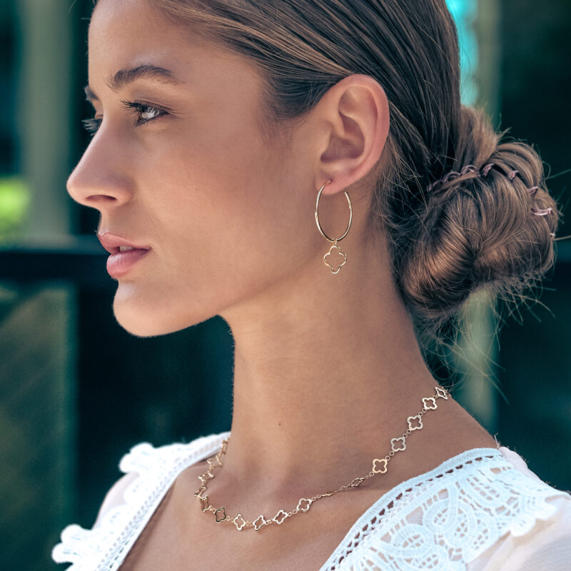 Alternative view of Ohrringe Creolen Katharina Alma 925 Sterling Silber goldplattiert