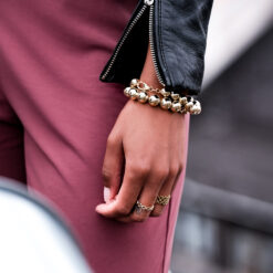 Alternative view of Kugelarmband Milica 12mm 925 Sterling Silber goldplattiert