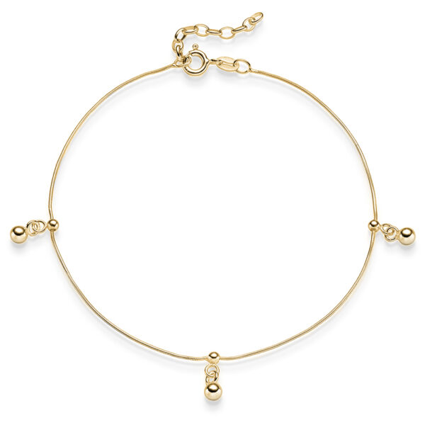 Fusskette Bella 925 Sterling Silber goldplattiert