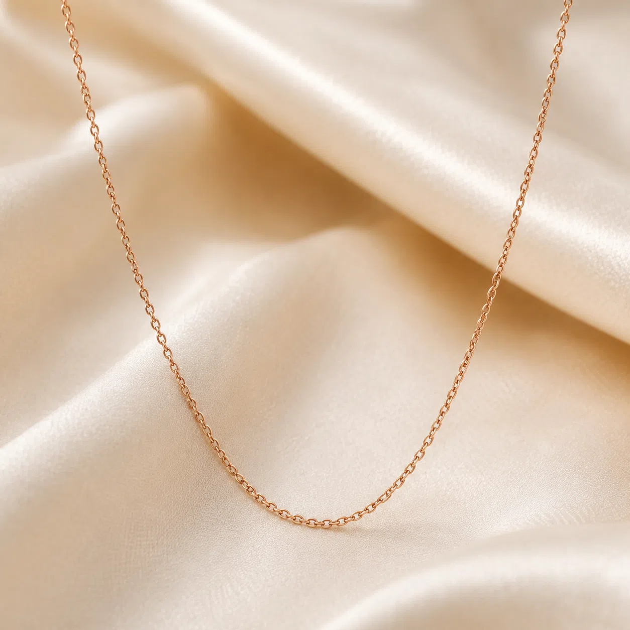 Rollokette 925 Sterling Silber roségoldplattiert