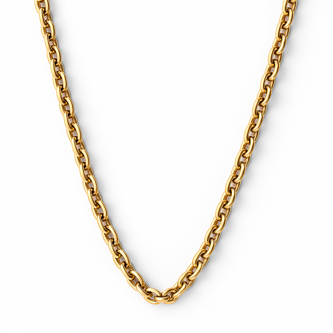 Rollokette 925 Sterling Silber goldplattiert