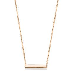 Plättchenkette Maxi 925 Sterling Silber roségoldplattiert mit Gravur