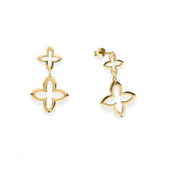 Ohrringe Coslada 2er Blüte Mini 925 Sterling Silber goldplattiert